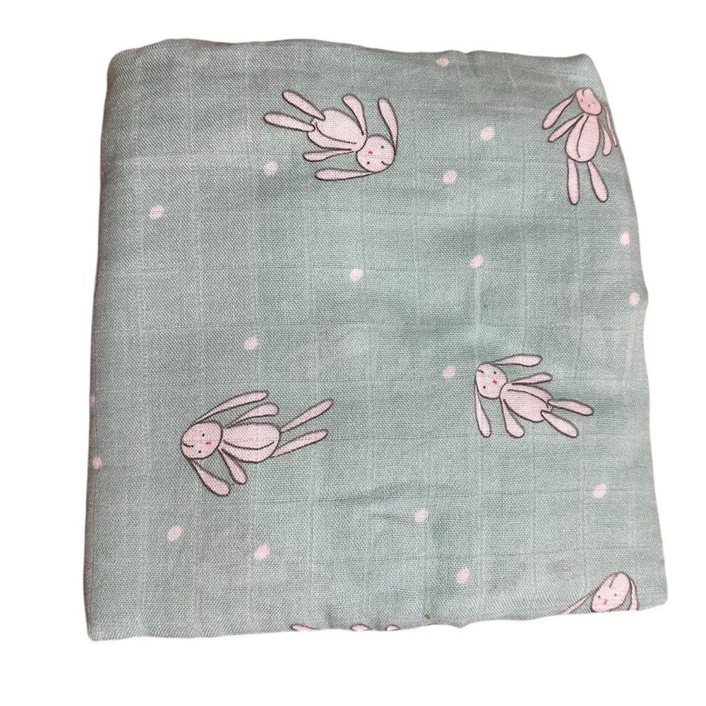 New Floppy Ear Bunny Bamboo Muslin Baby Swaddle Blanket